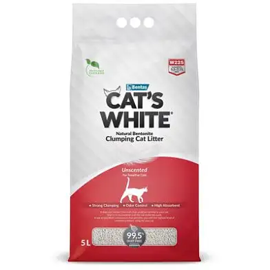 Cat's White наполнитель для кошек комкующийся натуральный без ароматизатора