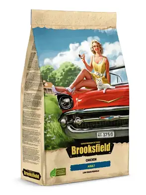 Brooksfield Low Grain Adult Cat Chicken сухой корм для взрослых кошек с курицей и рисом