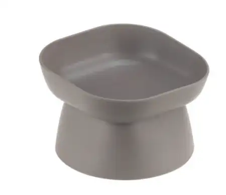 Купить homepet frost touch миска пластиковая на подставке квадратная для кошек и собак, серая