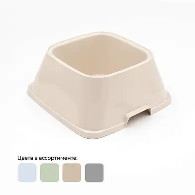 ZOOexpress миска пластиковая большая квадратная для собак, в ассортименте