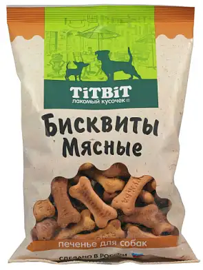 TiTBiT лакомство для собак бисквиты мясные печенье