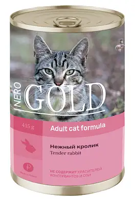 Nero Gold консервы для кошек «Нежный кролик» 