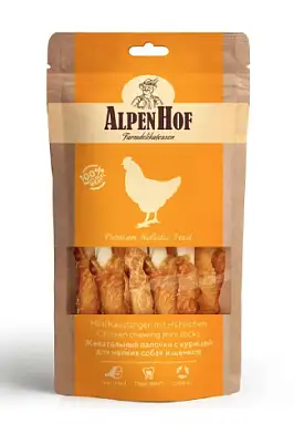 AlpenHof лакомство для мелких собак и щенков Жевательные палочки с курицей