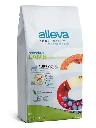 Купить alleva equilibrium sensitive puppy mini medium сухой корм для щенков мелких и средних пород с ягненком