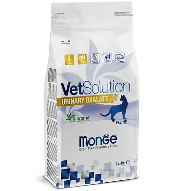 Monge VetSolution Cat Urinary Oxalate Уринари Оксалат сухой корм для кошек при заболеваниях мочеполовой системы и оксалатном течении МКБ